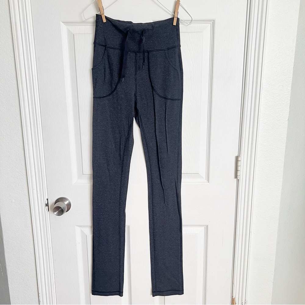 Lululemon | Skinny Will Pant Full-On Luon Grey Drawstring Pocket 4 - Picture 3 of 8